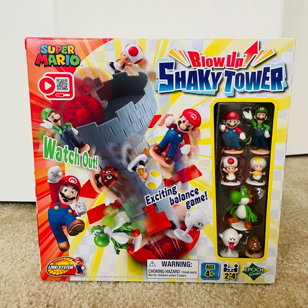 Super Mario Blow Up! Shaky Tower Balancing Game